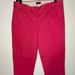 J Crew Stretch Hot Pink Cityfit Crop Pants